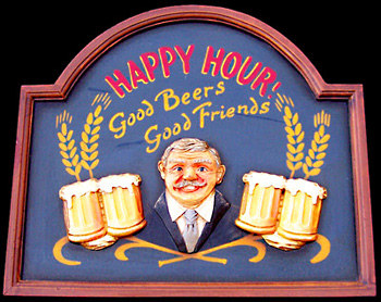 Happy Hour - Good Beers and Good Friends 3D Wood Sign