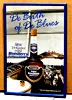 DeKuyper Bluesberry Schnapps bar mirror featuring a classic blues scene with a Gibson-style hollow-body electric guitar