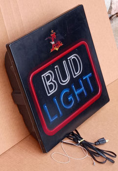 Bud Light Illuminated Box Beer Sign
