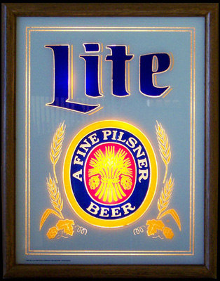 Miller Lite Illuminated Sign - alternate view