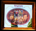 Seagram's Seven Crowns Baugh & Hutson Football Bar Mirror