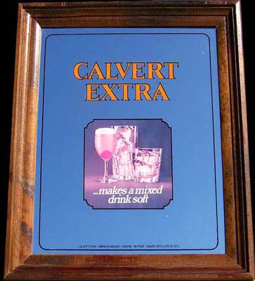 Calvert Extra Whiskey Vintage Bar Mirror