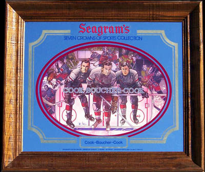Seagram's Seven Crowns of Sports Collection Cook-Boucher-Cook Hockey Mirror