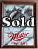 Miller High Life 1st Edition Sportsmens Series Muskie Vintage Wildlife Bar Mirror