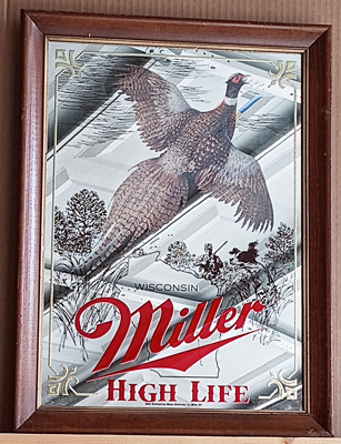 Miller High Life First Edition Sportsmens' Series Pheasant Wildlife Bar Mirror