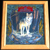 Old Milwaukee Wolf Wildlife Reflective Glass Plaque Bar Mirror