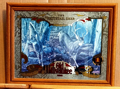 Old Milwaukee Beer Whitetail Deer Wildlife Mirror
