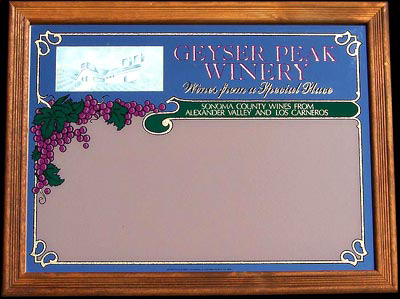 Geyser Peak Winery Dry Erase Score/Menu Board Vintage Bar Mirror<