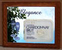 Weibel Chardonnay Brut Sparkling Wine Bar Mirror – Oak Frame