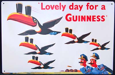 Lovely Day For a Guinness Tin Beer Sign