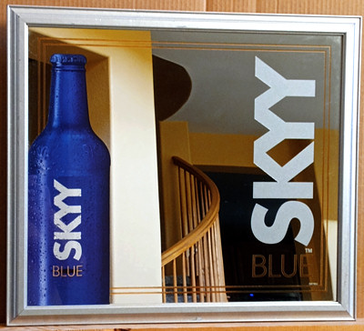 Skyy Blue Vodka Drink Bar Mirror