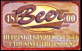 The Evergreen Pub Irish 3D Wood Sign and Beer Helping Ugly People Wood Sign Combo