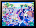 Corona Beach Scene Cafe Framed Print - Collectible Bar Decor
