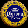 Corona Extra bottlecap-shaped sign