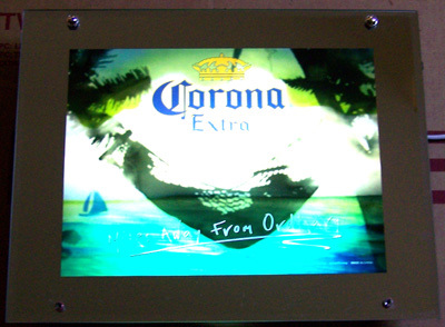 Corona Extra Beach Illuminated Mirrored Motion Audio Bar Sign