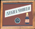 Negra Modelo Dark Ale Oak Framed Reflective Glass Plaque Bar Mirror – Collectible Bar Decor