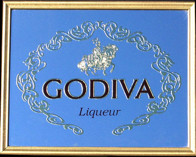 Godiva Liqueur Vintage Bar Mirror