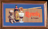 Kahlua mirror with cream cocktail imagery