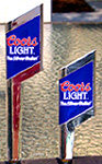2 Coors Light Tap Handles