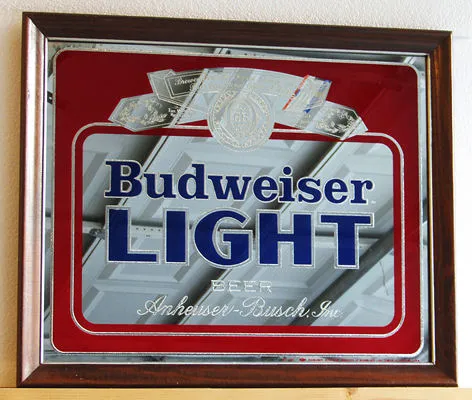 Budweiser Light Bar Mirror