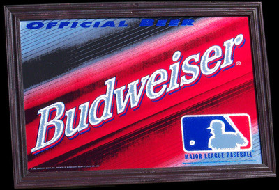 Budweiser 1997 Major League Baseball Bar Mirror