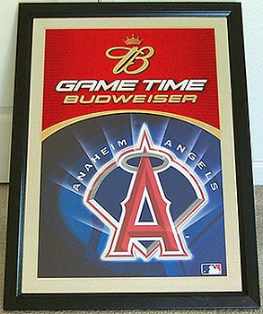 Budweiser Anaheim Angels Beveled Glass Mirror alternate view