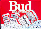 Budweiser King of Beers Huge Tin Sign – Collectible Bar Decor