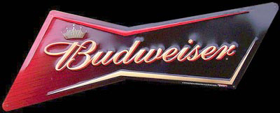 Budweiser Bow Tie Tin Sign