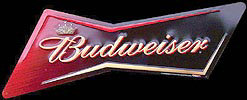 Budweiser Bow Tie Tin Sign – Collectible Bar Decor