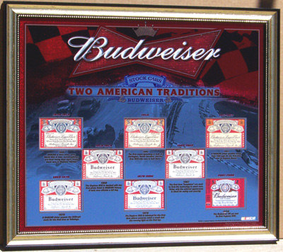 Budweiser 2007 Labels Mirror NASCAR