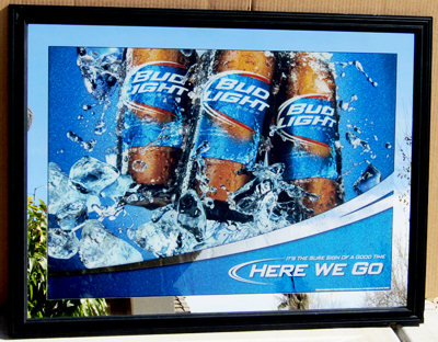 Bud Light - Here We Go - 2002 Bar Mirror