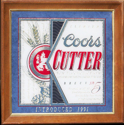 Coors Cutter 1991 Smoked Glass Mirror