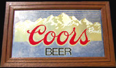 Coors Beer 1983 Smoked Glass Bar Mirror – Collectible Bar Decor