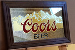 Coors Beer 1983 Smoked Glass Bar Mirror – Collectible Bar Decor