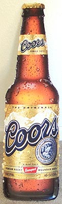 Coors Beer Bottle Tin Sign