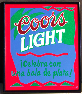 1994 Coors Light Mexican Silver Bullet Mirror