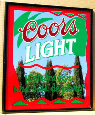 1994 Coors Light Mexican Silver Bullet Mirror