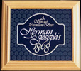Herman Joseph's Reflective Glass Plaque bar Mirror – Collectible Bar Decor