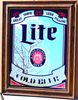 Miller Lite 1980 Oak Framed Classic Bar Mirror – Collectible Bar Decor