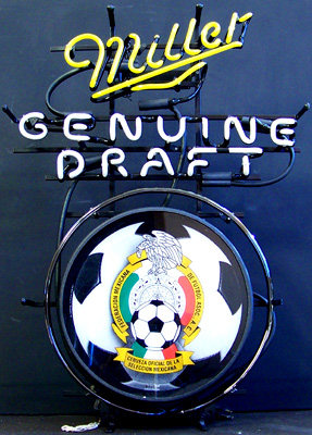Miller Genuine Draft Soccer Neon Sign
