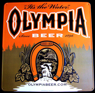 Olympia Beer New Tin Sign