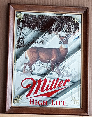 Miller High Life 1st Edition Sportsmens Series Deer Vintage Wildlife Bar Mirror