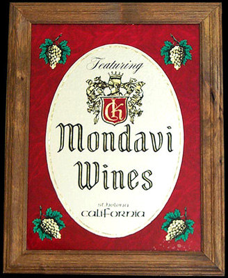 Mondavi Wines Bar Mirror