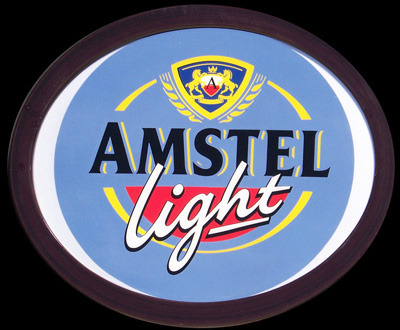 Amstel Light Oval Bar Mirror