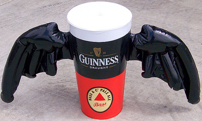 Guinness and Bass Winged Glass Inflatable
