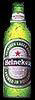 Heineken bottle illustration on metal sign