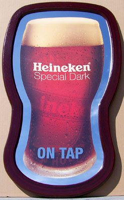 Heineken Dark glass-shaped bar mirror